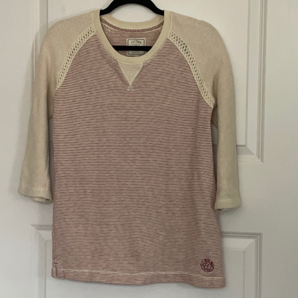 Fat Face Textured Striped Sweatshirt 6 Coastal